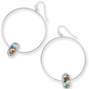 Silver and abalone shell Elora Kendra Scott Earrings